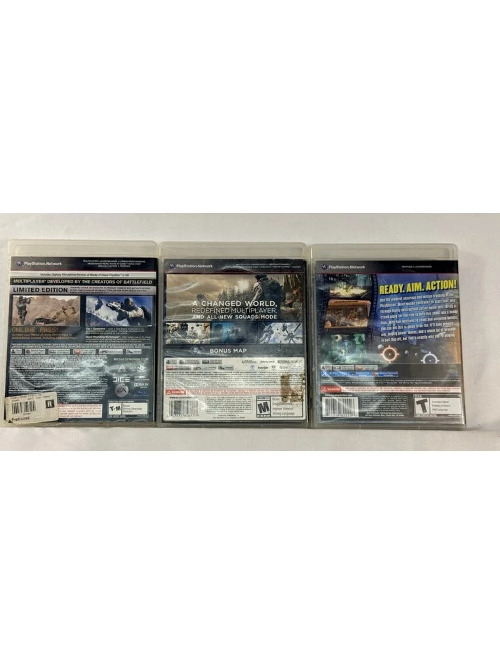 Call of Duty Ghosts, The Shoot, Medal of Honor Sony PlayStation PS3 Lot of 3